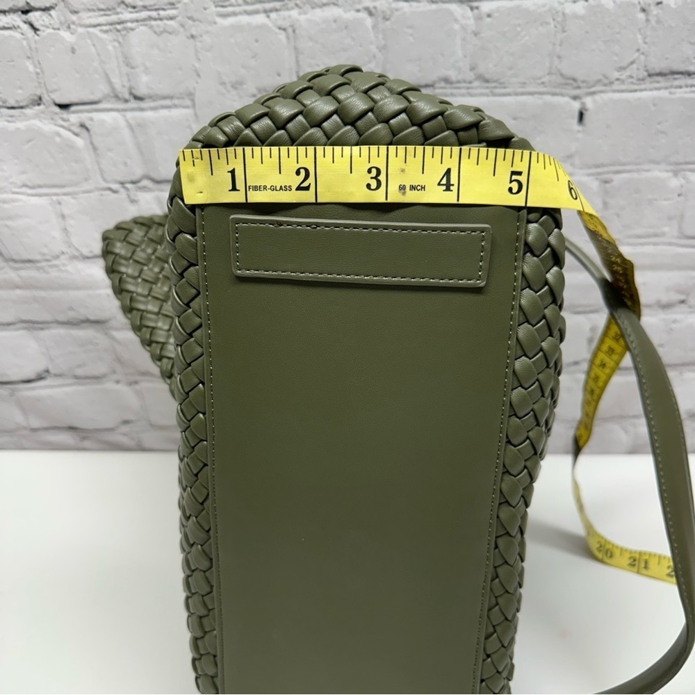 Anthropologie Melie Bianco Natalia Medium Vegan Leather Bag in Olive - Picture 11 of 12